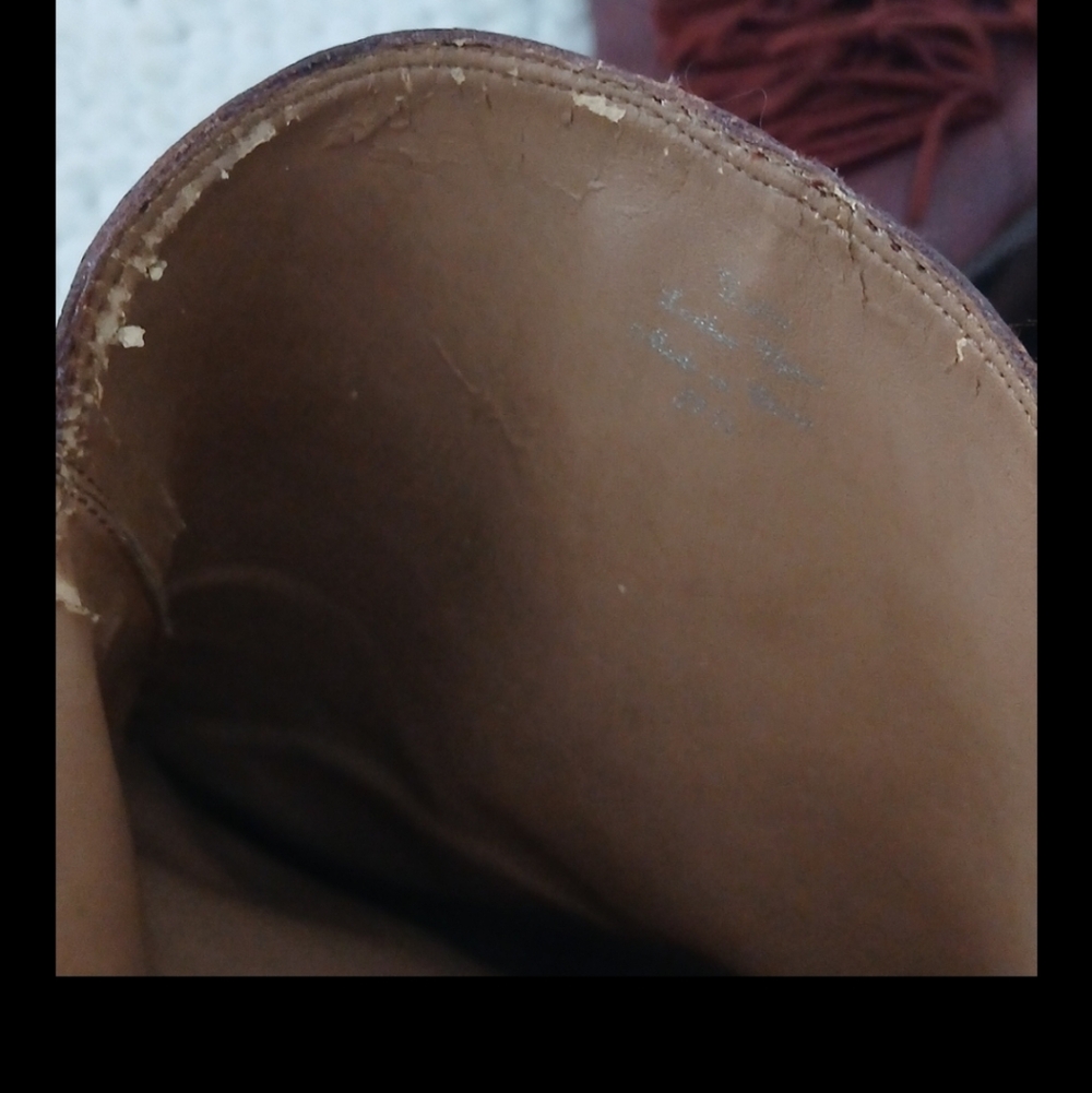 Cognac Brown Leather Fringed Mid Calf Cowboy / Line Dancing Boot Sz 7.5 - Picture 9 of 9